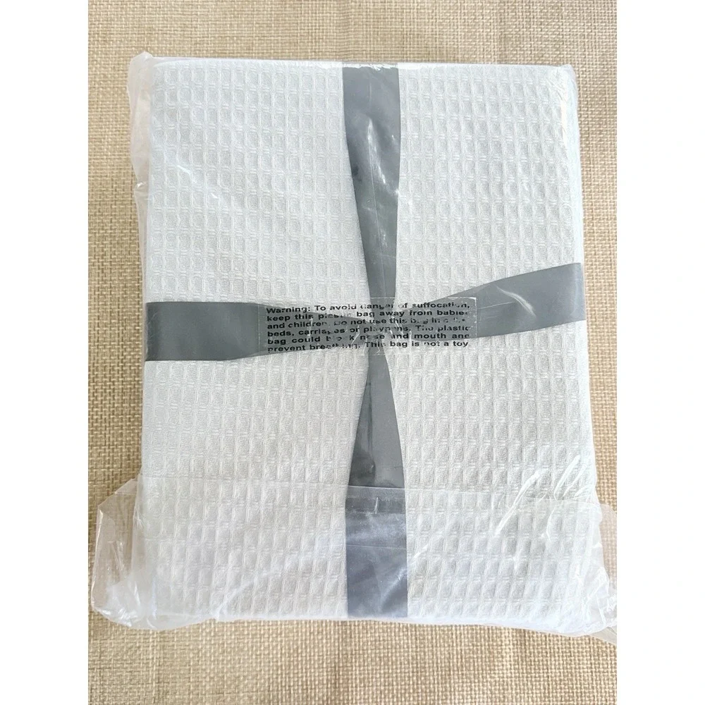 Beautyrest Waffle Weave Blanket Full/Queen Gray Textured‎ Coverlet Comforter NWT